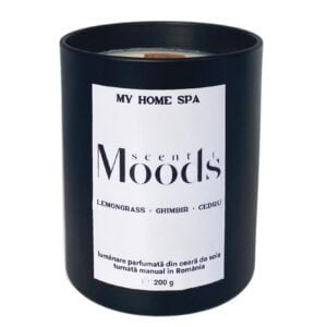 lumânare parfumată lemongrass ghimbur cedru home spa scent moods