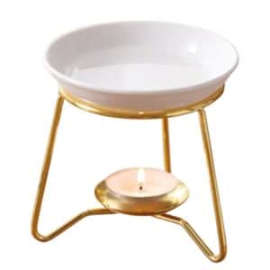 difuzor aromaterapie vas ceramic bază metal auriu design minimalist 3P Scent Moods difuzoare aromaterapie